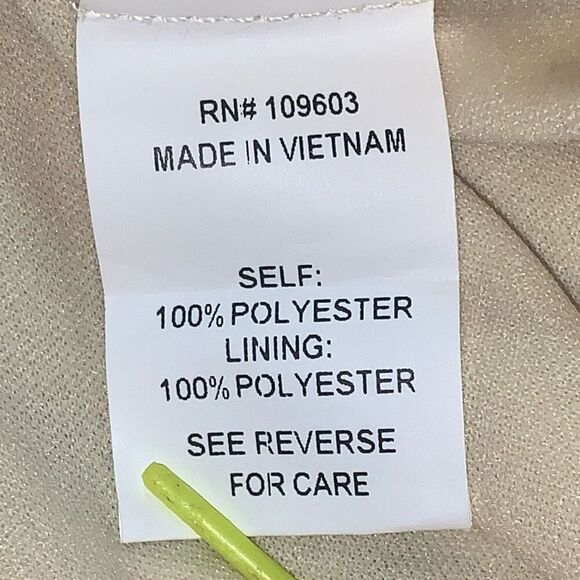 Rabbit Rabbit Rabbit Womens 12 Midi Dress Yellow Blue Smocked‎ Bodice Hanky Hem - Picture 5 of 8